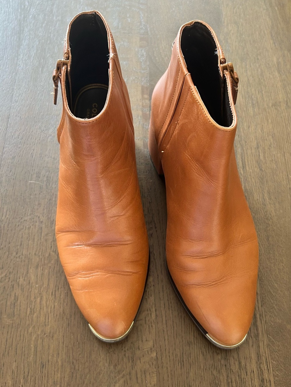 Cole Haan tan grand ambition leather booties - Picture 14 of 15